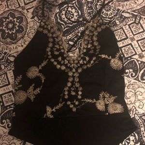 Gold & Black Body Suit